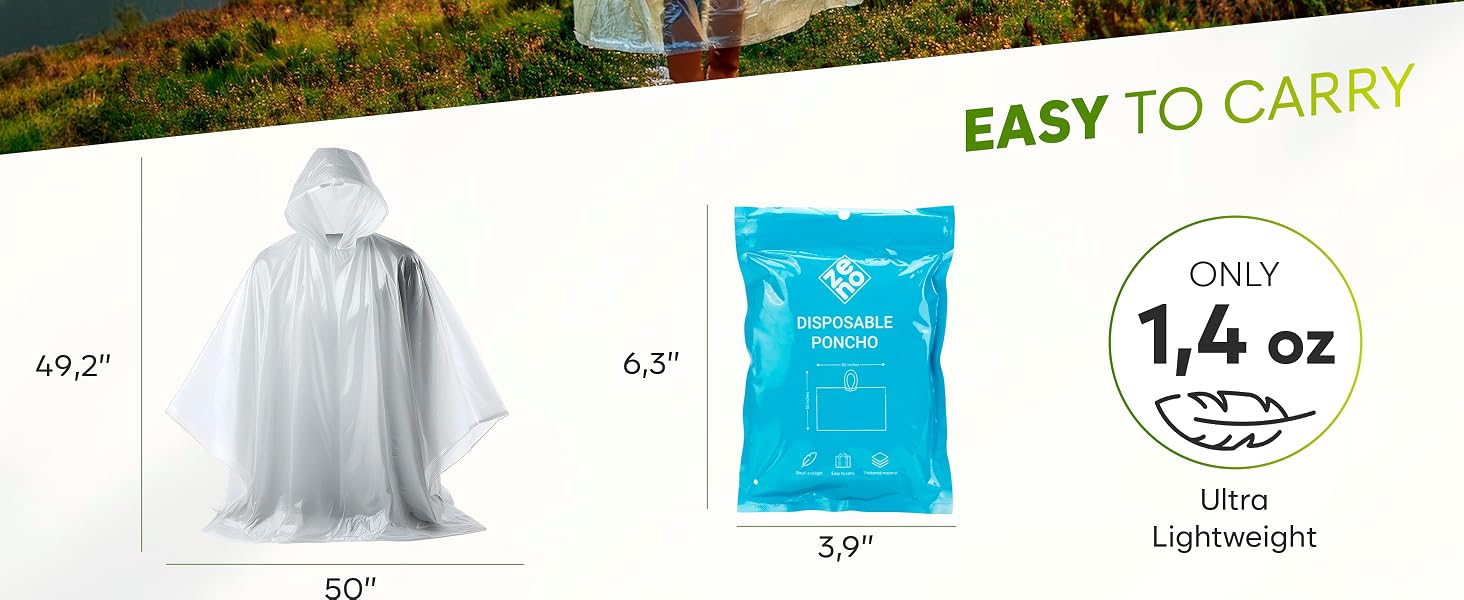 Disposable Poncho Transparent