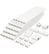 LZEOY Wire Covers for Cords Kit-392.5in Wire Hiders for TV on Wall, White Cord Cover Wall, Cord H...