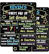 First Day of School Sign - 12’’ x 10’’ First & Last Day School Board - 1st Day Back to School Cha...