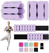 Wrist Ankle Weights for Women Men, Leg Arm Wrist Weights Bangles 1lb*2 2lb*2 Wearable Weights Pil...