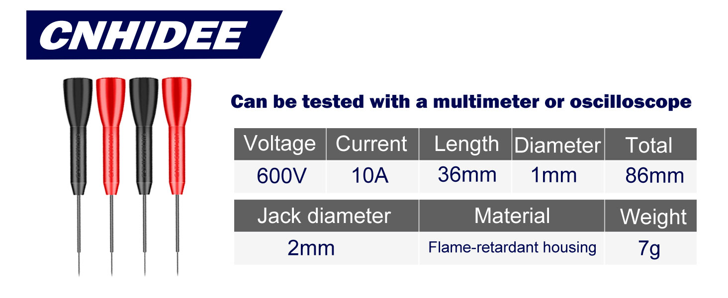 fluke needle probes multimeter needle probes 600V/10A Multimeter Accessory for Fluke Leads tl71 tl75