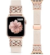 Minyee Magnetic Stretchy Band Compatible with Apple Watch Bands 38/40/41/42/44/45/46/49mm Women M...
