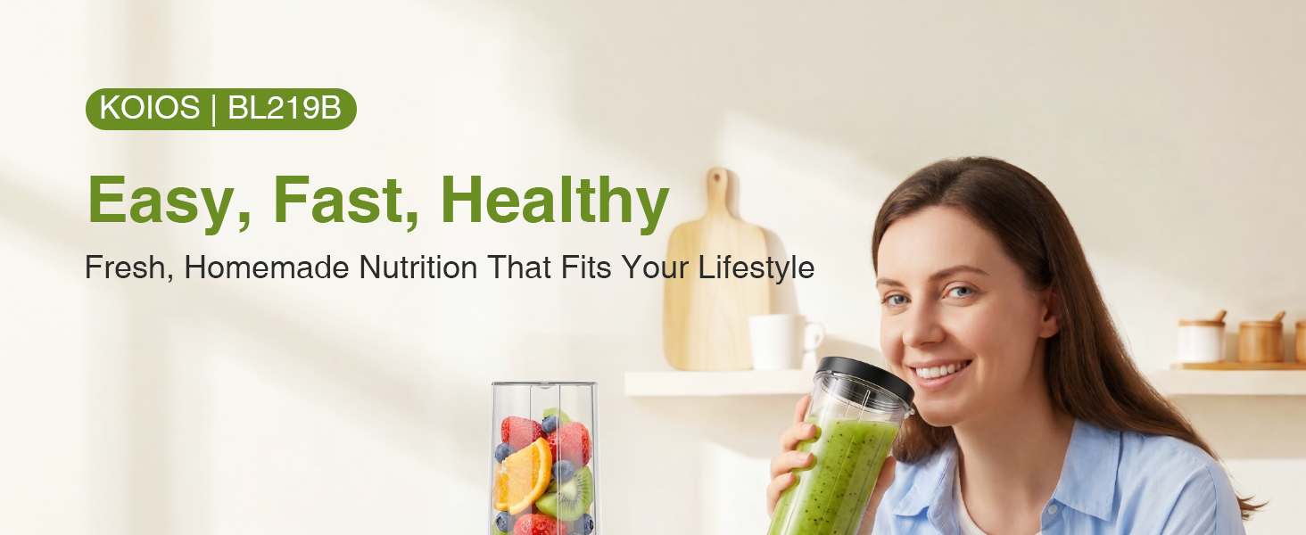 KOIOS BL219B Smoothie Blender for Shakes and Smoothies,perfect for kitchen