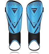 Upgraded Soccer Shin Guards for Kids Youth Adults, CE Certified AirsFish Shin Guard Sleeves Prote...