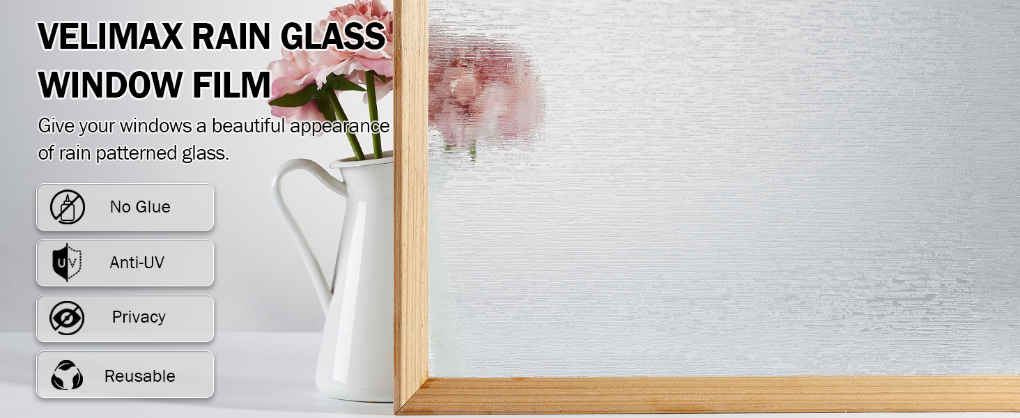 rain glass window film for home