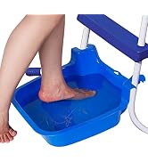 Biggun Anti-Skid Pool Foot Bath - No Inflation Need Foot Wash Rinse Basin Tub for Above Ground Sw...