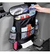 KAFEEK Car Seat Organizer/Auto Seat Back Organizer/Multi-Pocket Travel Insulated Drinks Holder Co...