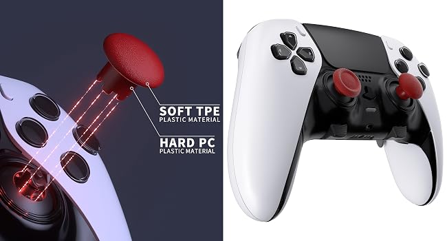 eXtremeRate Replacement Swappable Thumbsticks for PS5 Edge Controller Analog Stick Joystick Caps