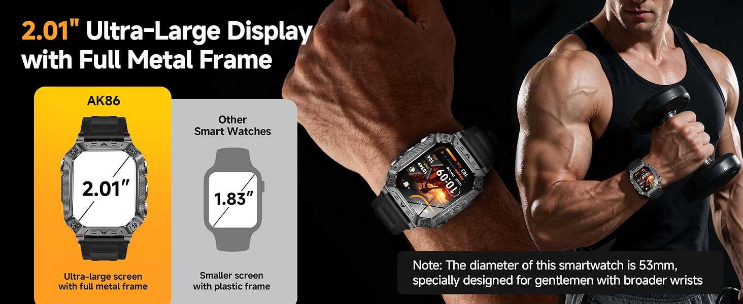 2.01" Ultra-Large Display