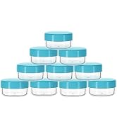 10 Gram Sample Containers with Lids, 10 Pack Sample Jars, Small Cosmetic Travel Containers for Ma...