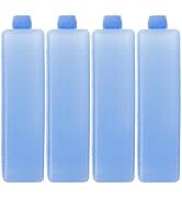 Housoutil Reusable Ice Packs for Lunch Boxes, 4pcs Fillable Ice Blocks for Portable Air Condition...