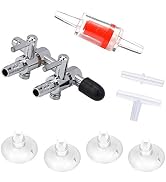 Pawfly 2-Way Aquarium Air Flow Control Lever Valve Distributor Splitter Accessories Set with 1 Ch...