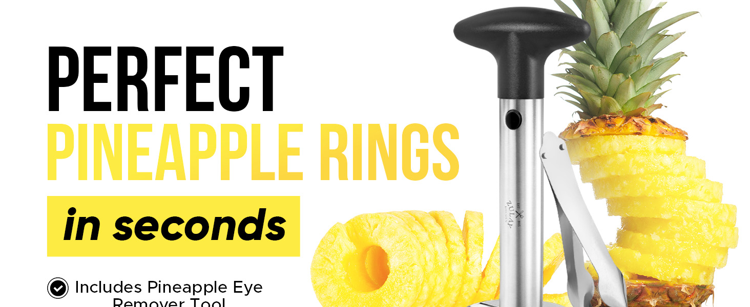 pineapple slicer corer and cutter peeler eye remover tool zulay kitchen fruit cutters pinapple