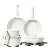 SODAY 17 Pcs Pots and Pans Set Non Stick, Cookware Sets with Detachable Handle, Nonstick RV Kitch...