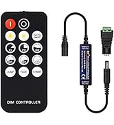 BTF-LIGHTING Mini RF Dimmer Controller 14 Keys for FCOB 3014 5630 5730 3528 LED Strips DC5V/DC12V...