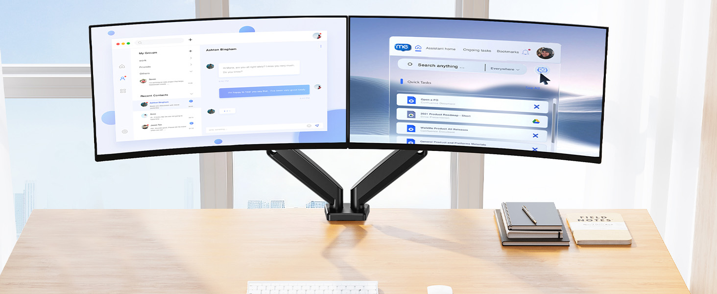 dual monitor arm