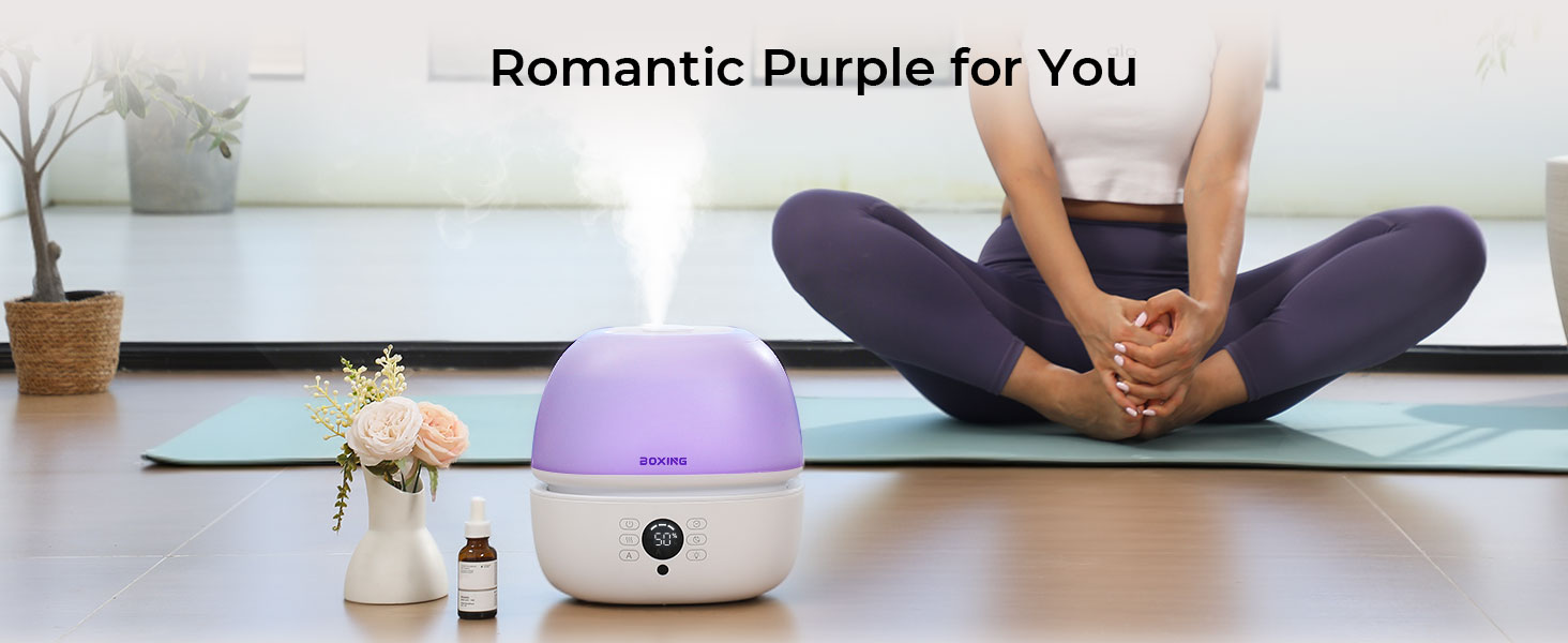 purple night light for relaxing Yoga time