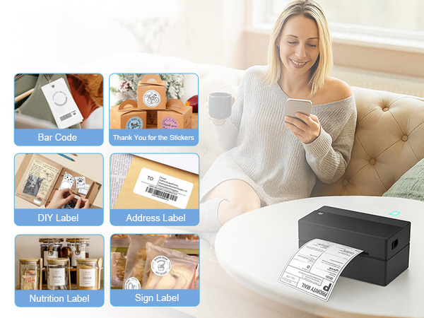NULLTONEX Bluetooth Thermal Shipping Label Printer is suitable for various scenarios