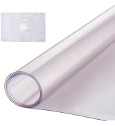 VEVOR Plastic Table Cover, 36 x 60 Inch 1.5 mm Thick Frosted Table Protector, Rectangle PVC Desk ...