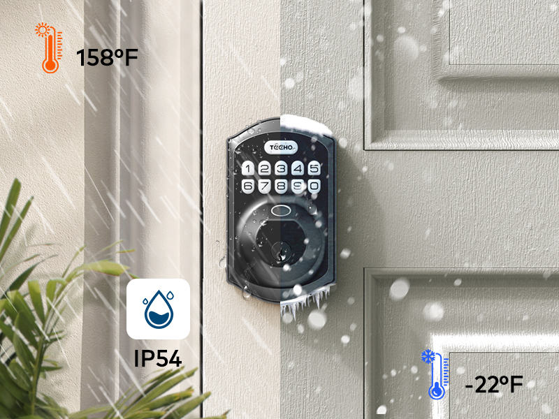 IP54 waterproof and operates well in temperatures from -22 °F to 158 °F