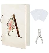 SUPERDANT Letter A Greeting Card Organizer Flowers Postcard Binder Birthday Wooden Cards Keeper S...