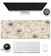 XL Mouse Pad,Minimalist Flowers Large Gaming Mouse Pad,Abstract line Floral Desk Mat for Desktop,...