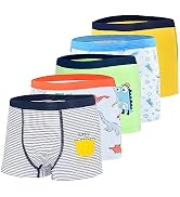 Tphon Boys Boxer Briefs, Toddler Kids Soft Cotton Underwear 4/5 Pairs Little Big Boy Dinosaur Sha...