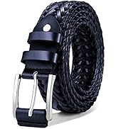 BULLIANT Mens Belts,Leather Woven Braided Belts for Gift Men Casual Jeans Golf
