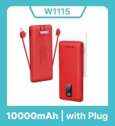 charmast Portable Charger Power Bank 10000mAh with Built-in AC Wall Plug | Built-in Cables,5 Outp...
