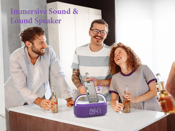 6 IN 1 Alarm Clock for Bedroom