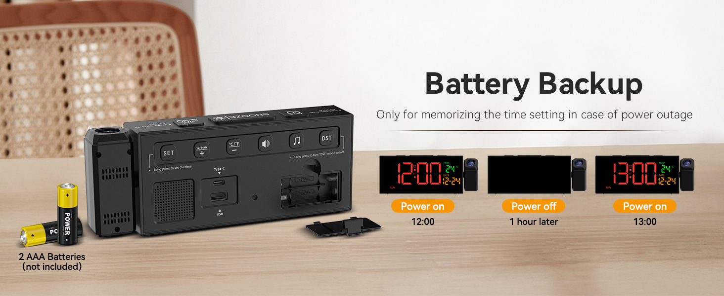 Alarm Clocks with Battery Backup