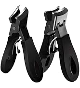 Bioudell 2Pcs Ingrown Toenail Treatment Kit with Wide Jaw Nail Clippers - Heavy Duty Angled Cutte...