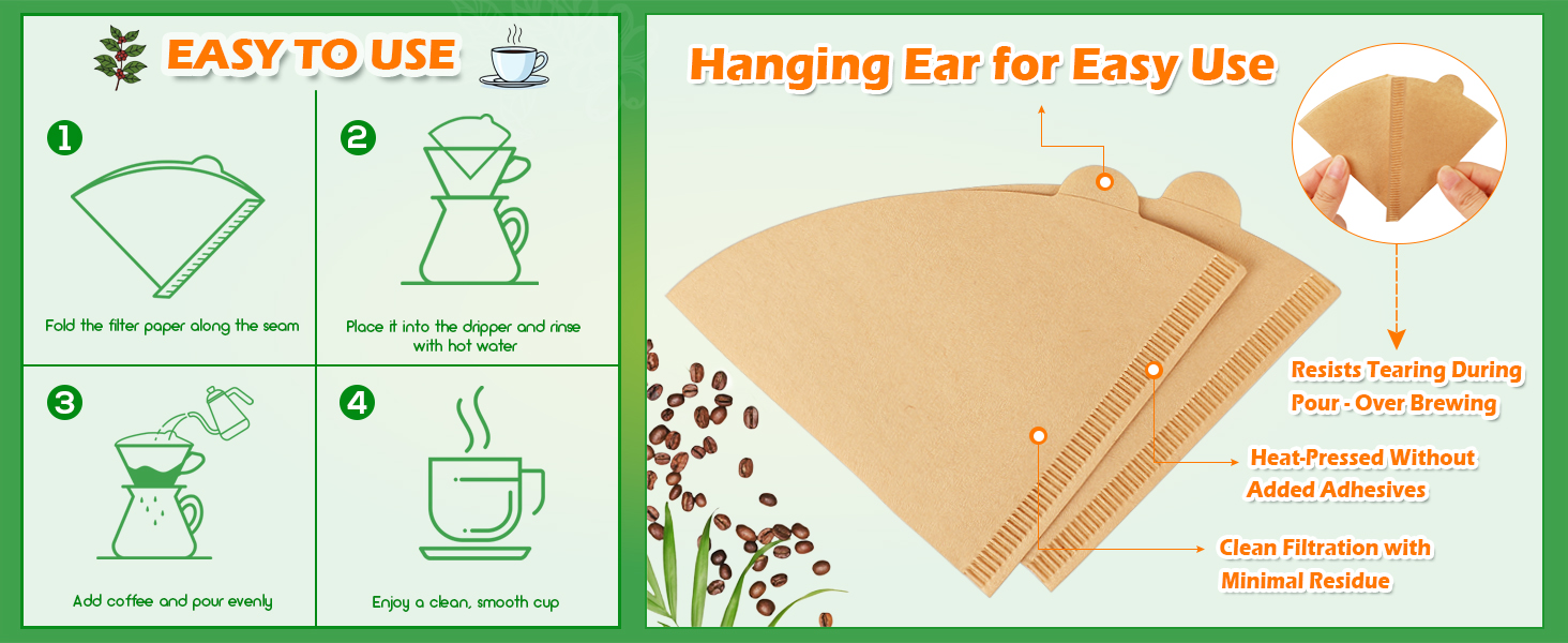 Unbleached Paper for Pure Coffee Flavor