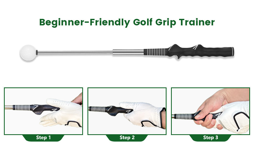 Golf Grip Trainer for Perfect Swing, Golf Training Aid for Beginners & Pros