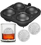 FOSOE Golf Ball Shaped Ice Cube Tray, Large Ball Shapes Ice Trays, Sphere Ice Molds, Round Ice Ba...