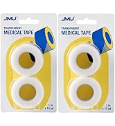 JMU Clear Medical Tape 1" x 10 Yards, Transparent Medical Tape 4 Rolls