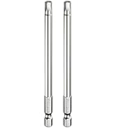 HARFINGTON 2pcs H3/16 Hex Head Screwdriver Bit 3/16" Flat Tip 1/4" Hex Shank 4" Long Magnetic Hex...
