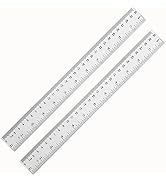YouOKLight Plastic Ruler 30cm, Clear Ruler,Transparent Ruler 12 inch,Metric Ruler,Ruler 30cm for ...