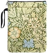 William Morris Floral Book Sleeve Gifts for Book Lovers Birthday Graduation Back to School Suppli...