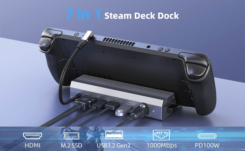 Multi-functional M.2 SSD Steam Deck Dock