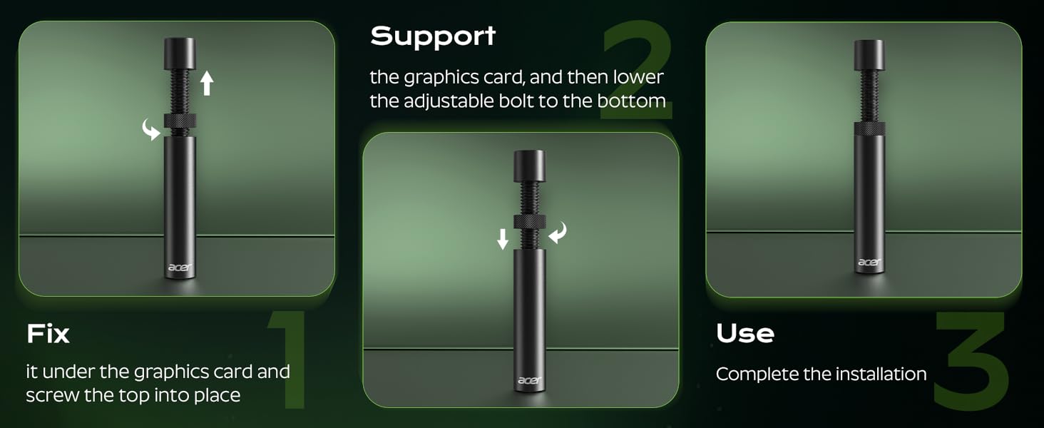 how to set up anti sag gpu stand