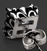Retro Dark Shadow Stud Earrings, Hypoallergenic Stainless Steel Cubic Zirconia Earrings