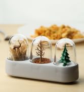 QUALY Ocean Ecology Salt, Pepper & Toothpick Holder Fun Kitchen Gadgets Housewarming BPA-Free Coo...