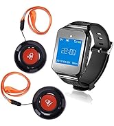 CallToU Wireless Caregiver Pager Call Button 500+Feet Nurse Alert System for Elderly Monitoring W...