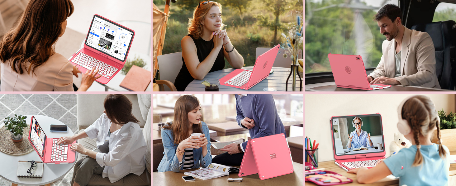 ipad 11th gen keyboard case pink 31