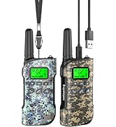 Walkie Talkies for Kids Rechargeable, 48 Hours Working Time 2 Way Radio Long Range, Outdoor Campi...