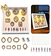 New DIY Mini Gold Grames Silhouette Box, Upgrade Shadow Box Frame Kit with Gold Miniature Museum ...