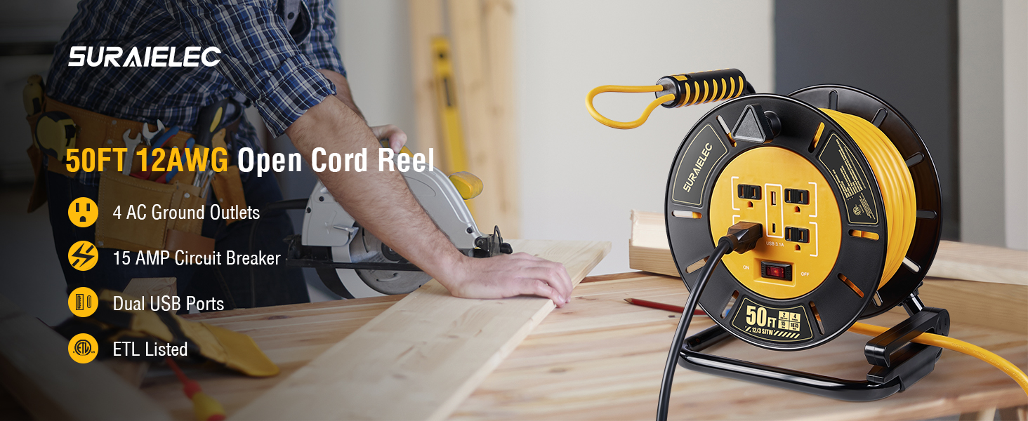 extension cord reel 50 ft