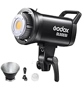 Godox SL60IIBi Bi-Color LED Video Light, 75W 2800K-6500K 25100Lux@1M CRI 96+ TLCI97+ Bowens Mount...