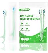 Lakeyface 5-in-1 Travel Toothbrush Set, Prepasted Disposable Mini Toothbrushes with Toothpaste + ...
